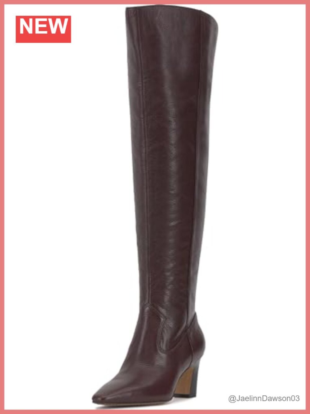 Vince Camuto Women's Shalie4 Over the Knee Boots Leather Stacked Heel Zip